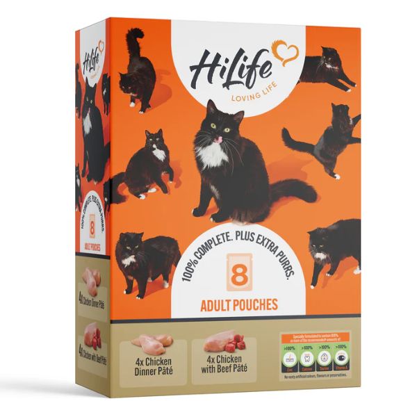 HiLife Adult Cat Food Chicken Collection (8x70G)