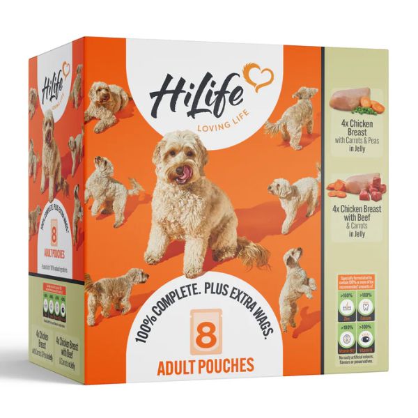 HiLife Adult Dog Food Chicken Collection (8x150G)