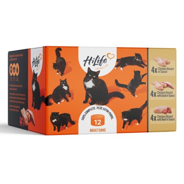 HiLife Luxury Meat Selection Wet Cat Food (12x70g)
