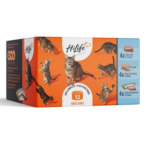 HiLife Luxury Fish Selection Wet Cat Food (12x70g)