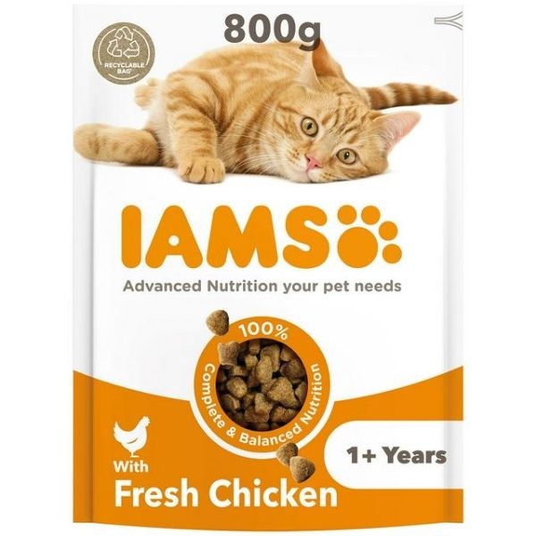 Iams Adult Cat Food Fresh Chicken - 800g