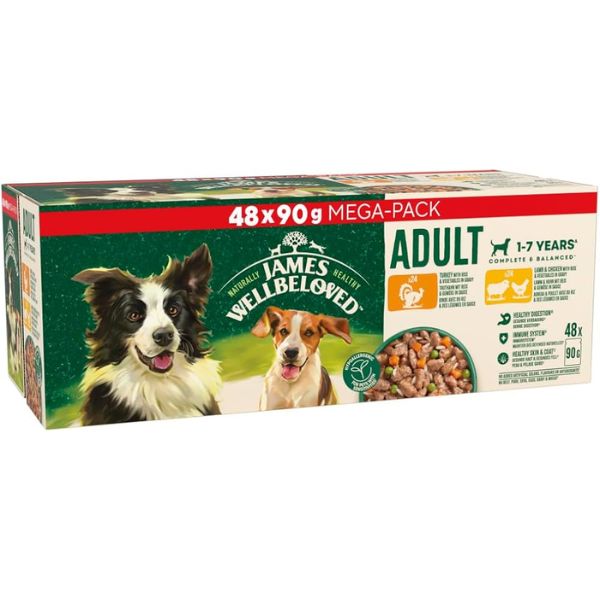 James Wellbeloved Adult Dog Food Mixed 48 Megapack
