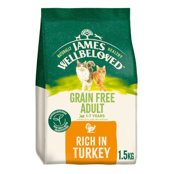 James Wellbeloved Grain Free Turkey Adult Cat Food (1.5kg)
