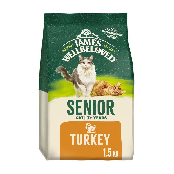 James Wellbeloved Senior Cat Food - 1.5kg (Turkey &amp; Rice)