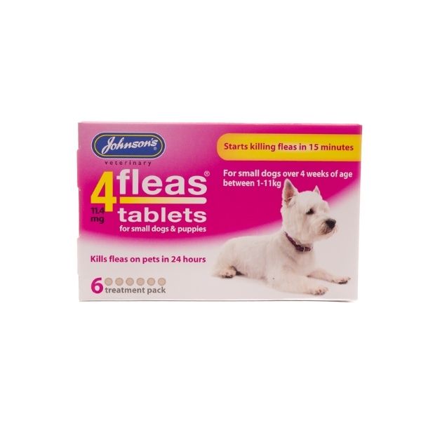 Johnson&#39;s 4Fleas Tablets for Small Dogs &amp; Puppies