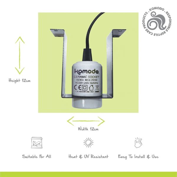 Komodo Mountable Ceramic ES Lamp Fixture