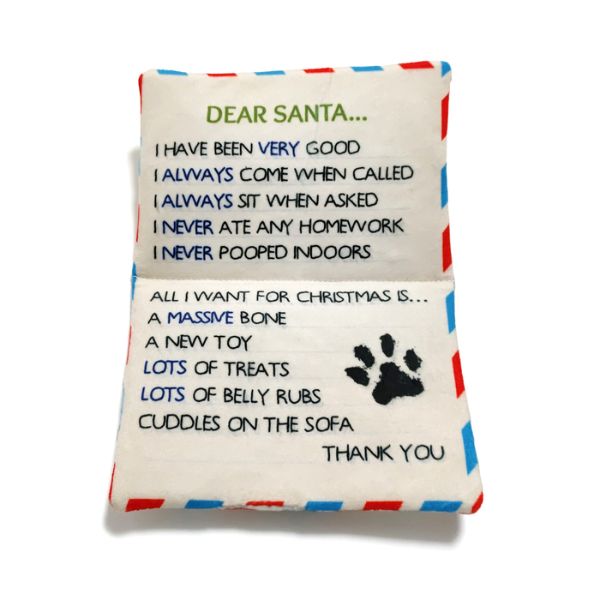 Letter To Santa Plush Dog Toy