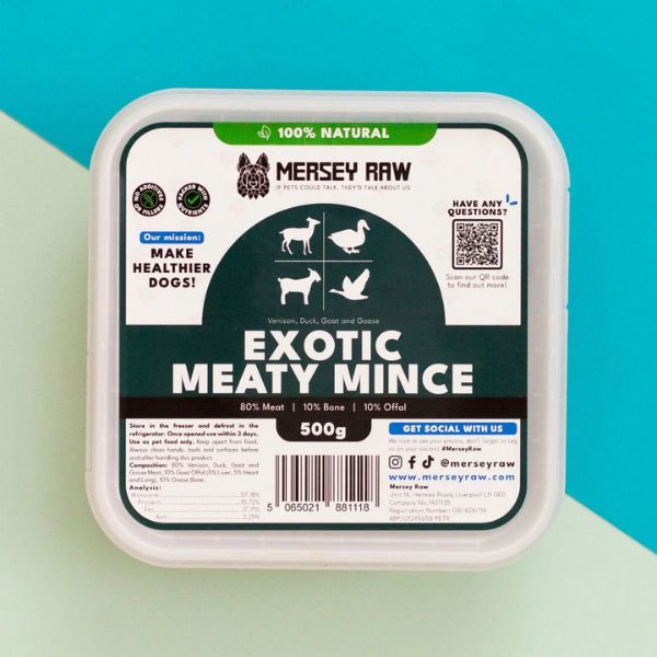 Mersey Raw - Raw Dog Food (Exotic Meaty Mince)