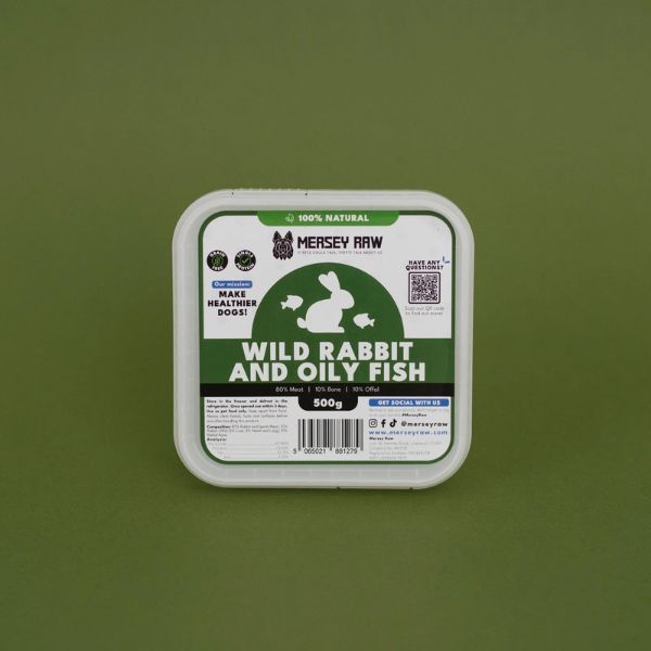 Mersey Raw Complete Raw Dog Food (Wild Rabbit and Oily Fish)