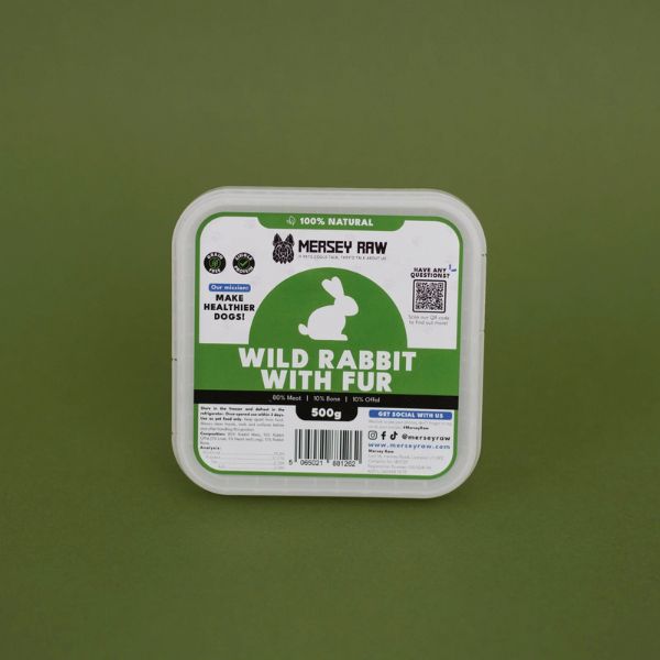 Mersey Raw Complete Raw Dog Food (Wild Rabbit with Fur)