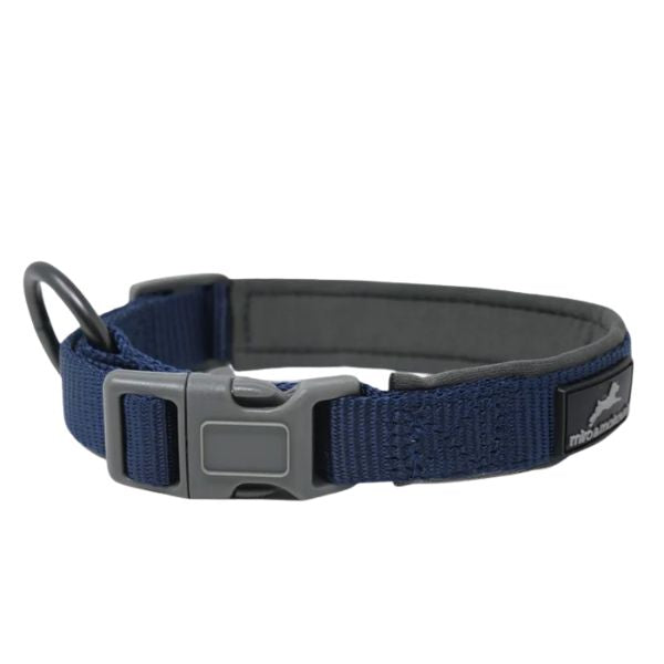 Miro &amp; Makauri Neoprene Padded Dog Collar (Navy)