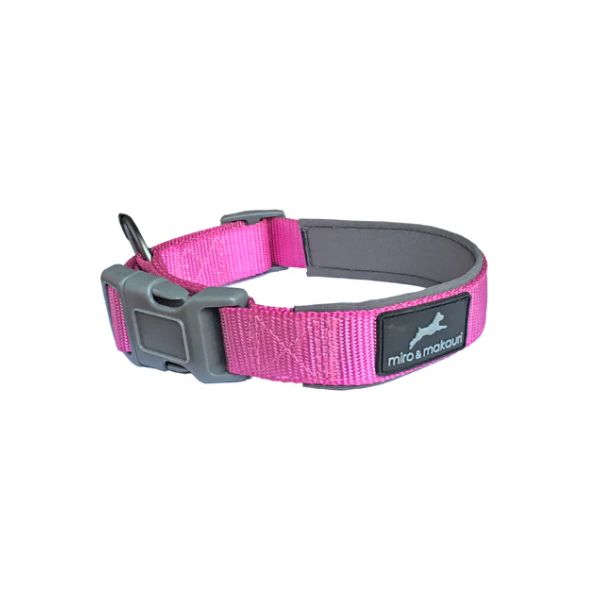 Miro &amp; Makauri Neoprene Padded Dog Collar (Pink)