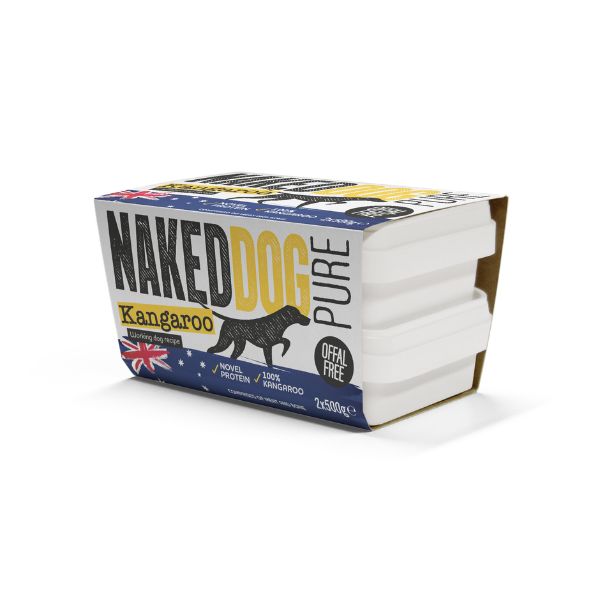 Packaging of Naked Dog Kangaroo Pure on a white background