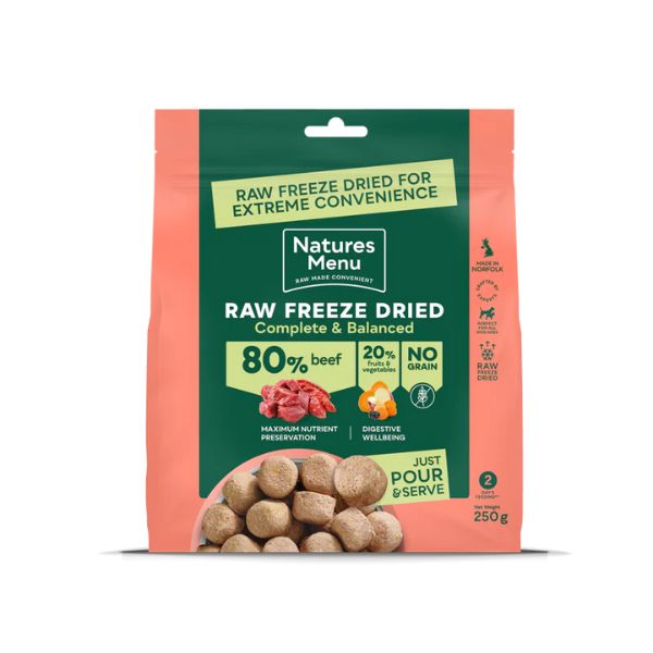 Natures Menu 80/20 Raw Freeze Dried Beef - 120G