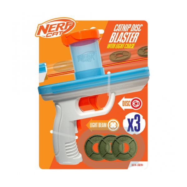 Nerf Cat Catnip Blaster with 3 Catnip Disc