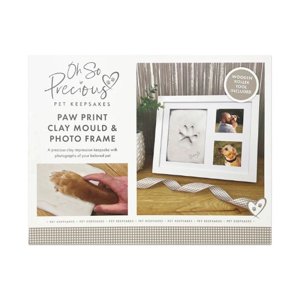 Oh So Precious Paw Print Clay Mould &amp; Photo Frame