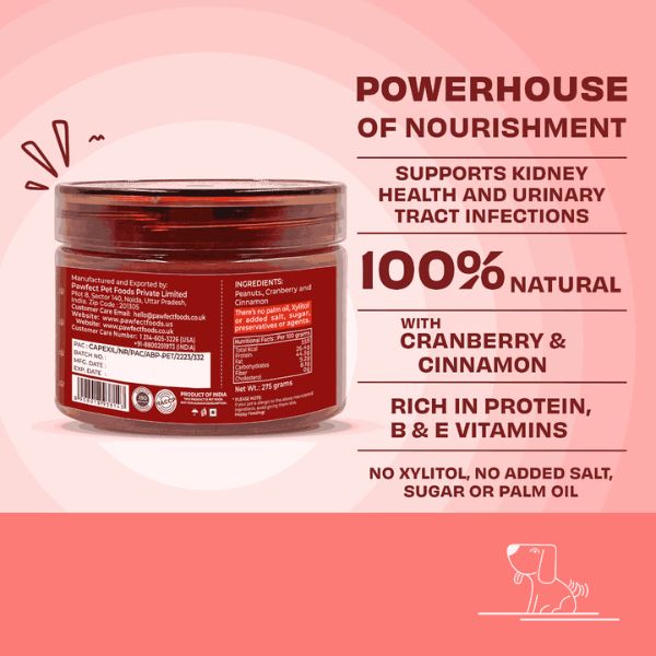 Pawfect Peanut Butter with Cranberry & Cinnamon for Dogs & Puppies