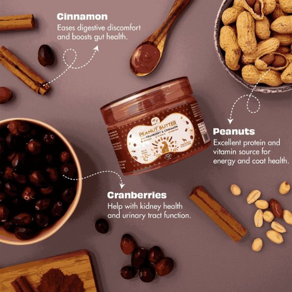 Pawfect Peanut Butter with Cranberry & Cinnamon for Dogs & Puppies