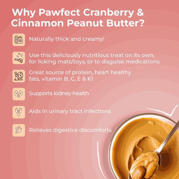 Pawfect Peanut Butter with Cranberry & Cinnamon for Dogs & Puppies
