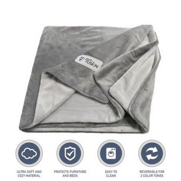 PetFusion Premium Pet Blanket (XL Grey)