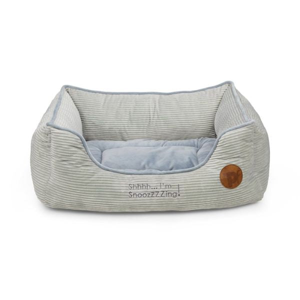 Petface Grey Cord Square Pet Bed