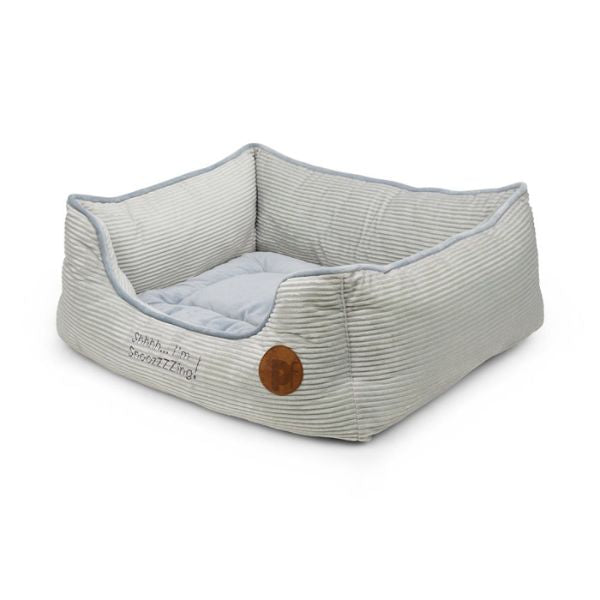 Petface Grey Cord Square Pet Bed
