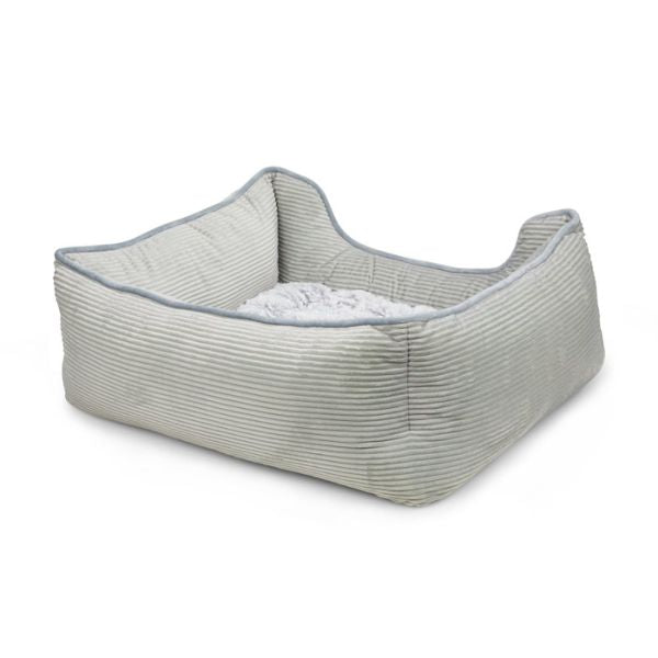 Petface Grey Cord Square Pet Bed