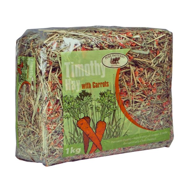 Pure Pastures Timothy Hay with Carrot (1kg)