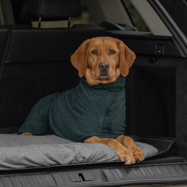 Ruff and Tumble Classic Dog Drying Coat - Forest Green