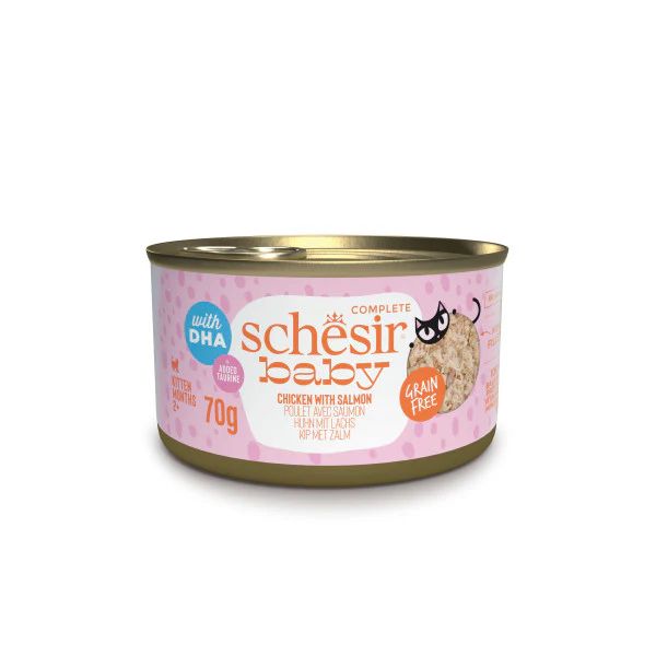 Schesir Baby Chicken with Salmon in Broth (70g)