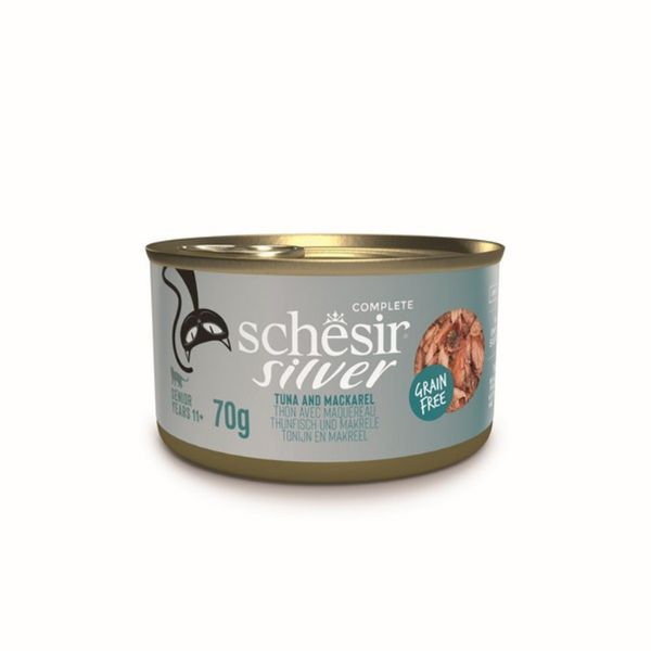 Schesir Silver Tuna &amp; Mackerel in Broth (70g)