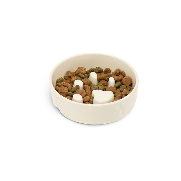 Scruffs Icon Cream Slow Feeder Bowl - 16CM