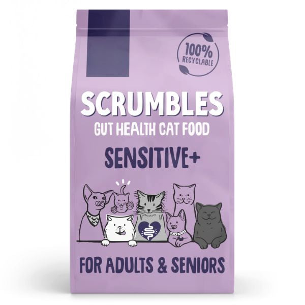 Scrumbles Sensitive+ Grain Free Dry Adult Cat Food (700g)