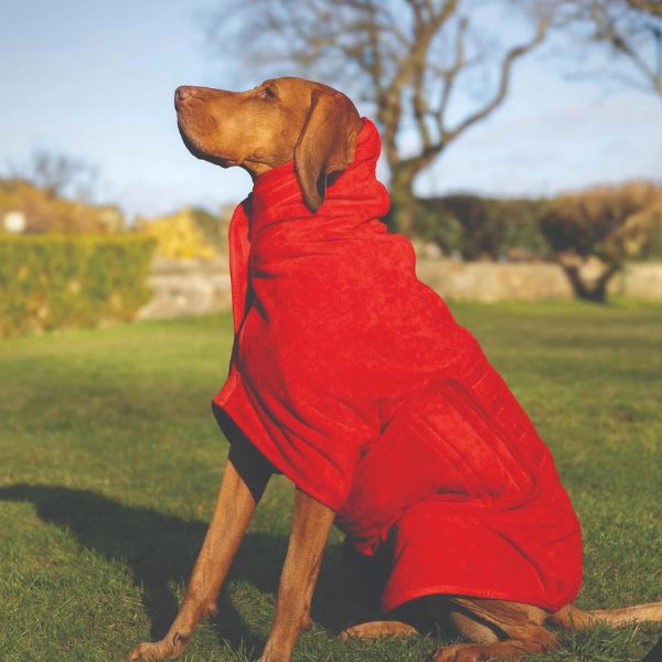 Stellar Luxury Drying Robes for Dogs (Chilli Red)