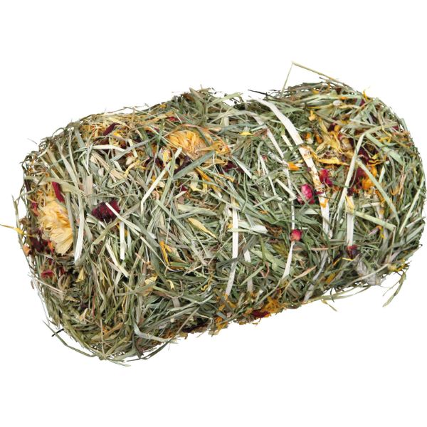Trixie Hay Bale with Flower Mix