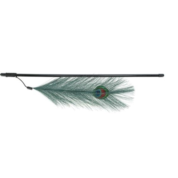 Trixie Playing Rod with Peacock Feather