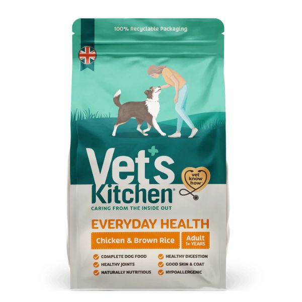 Vet&#39;s Kitchen Everyday Health Chicken &amp; Rice Adult Dry Dog Food - 3KG