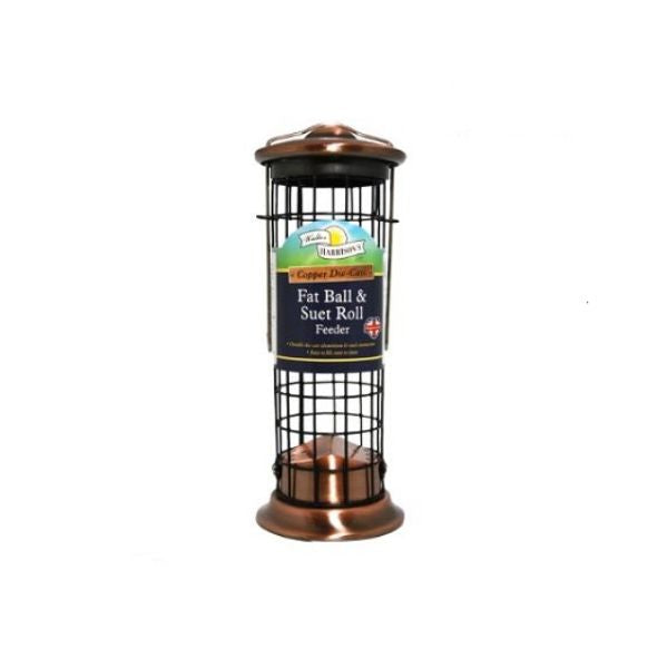 Walter Harrison&#39;s Copper Die Cast Fat Ball &amp; Suet Roll Feeder