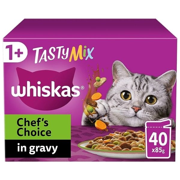 Whiskas Tasty Mix In Gravy - 40 Pack