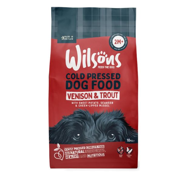 Wilsons Premium British Cold Pressed Dog Food Venison &amp; Trout