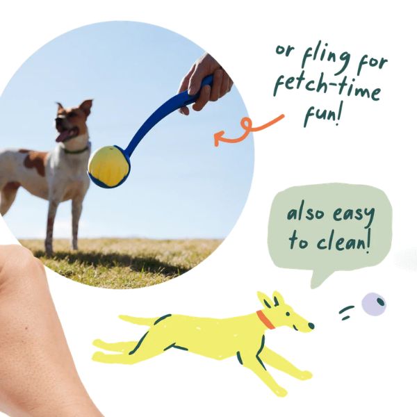 Woof Flyball 2-in-1 Dog Ball & Puzzle Toy
