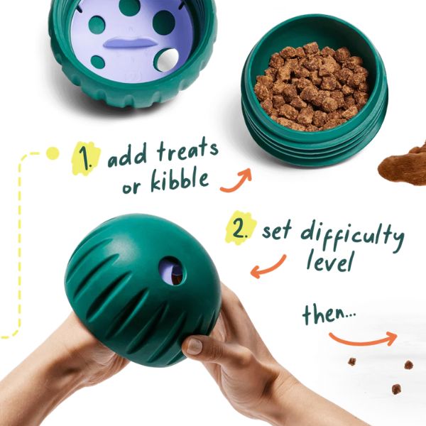 Woof Walkabout Slow Feeder Ball &amp; Treat Puzzle Dog Toy