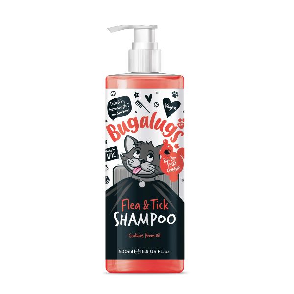 Bugalugs Cat Flea &amp; Tick Shampoo (500ml)