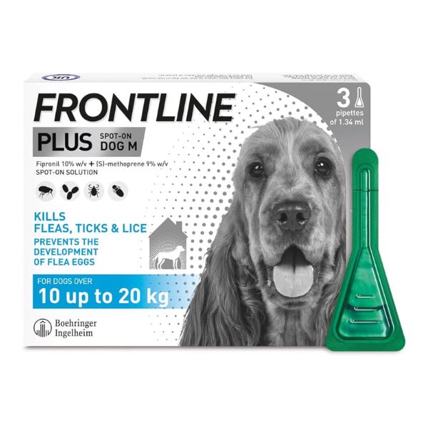 Frontline Plus Spot On For Dogs (10KG-20KG)
