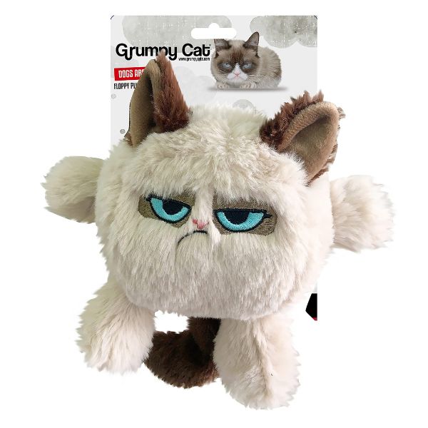 Grumpy Cat Head Dog Toy