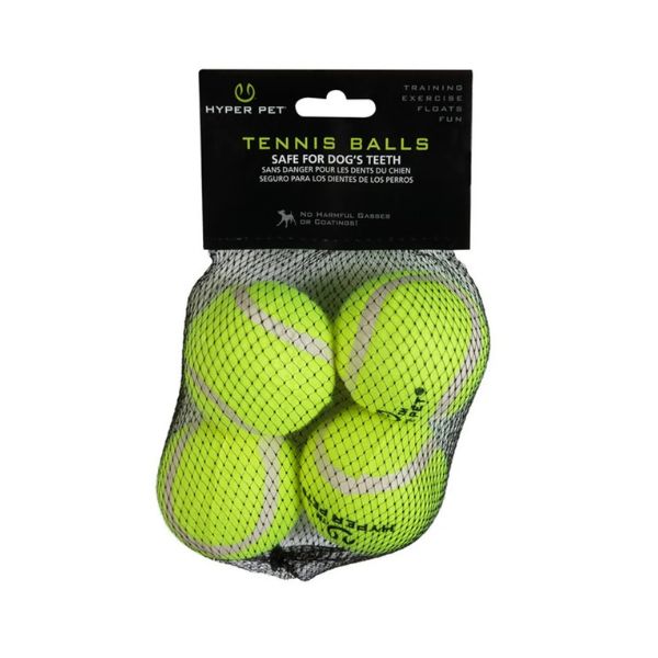 Hyper Pet Squeak Tennis Ball - 4 Pack