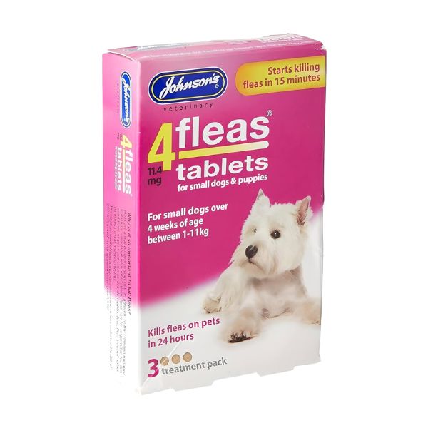 Johnson&#39;s 4Fleas Tablets for Small Dogs &amp; Puppies