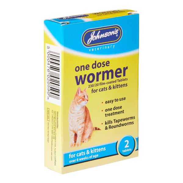 Johnson&#39;s One Dose Wormer for Cats &amp; Kittens