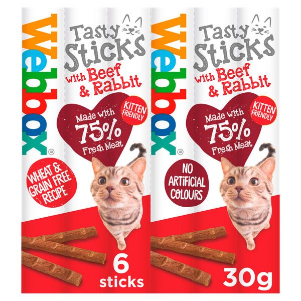 Webbox Beef &amp; Rabbit Sticks - 6 Pack