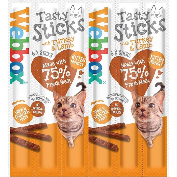 Webbox Turkey &amp; Lamb Sticks - 6 Pack